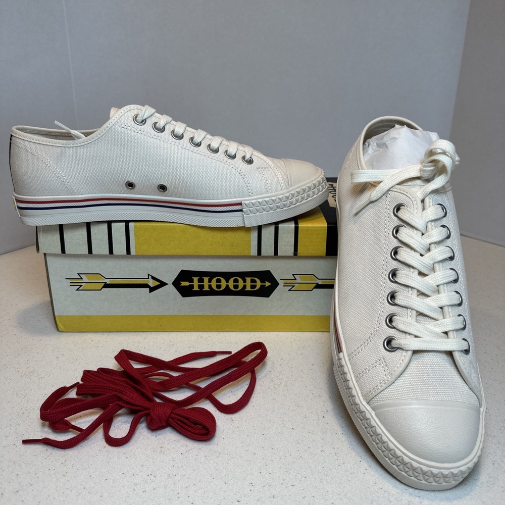 NIB Mitchell & Ness Hood Rocket 66 LC Men's 11.5 Canvas Shoes W Extra Laces New!